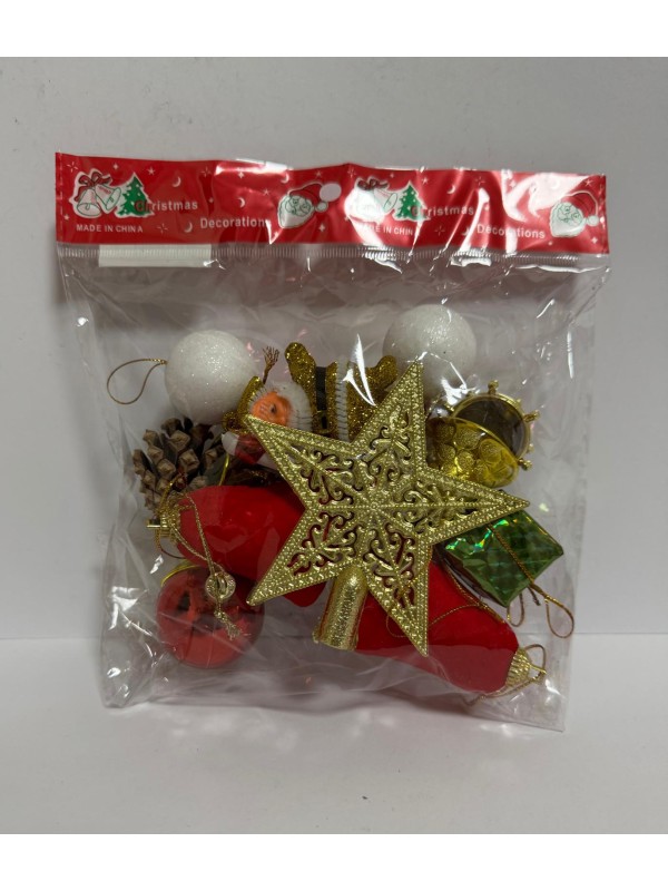 Yılbaşı Süsleri 15 Lı Set Yılbaşı Ağacı Süsü Paket 14X16 cm Yılbaşı Süsleri 15 Lı Set Yılbaşı Ağacı Süsü Paket 14X16 cm