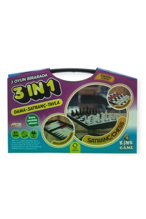 3'ü 1 Arada Çantalı Dama-Satranç-Tavla Zeka ve Strateji Oyunu