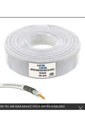 Anten Kablosu 48 Tel Gold 100 Mt RG6/U4