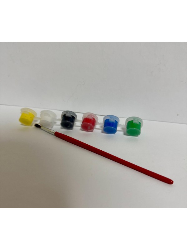 Akrilik Boya  6 lı 3 ml Fırça Hediyeli