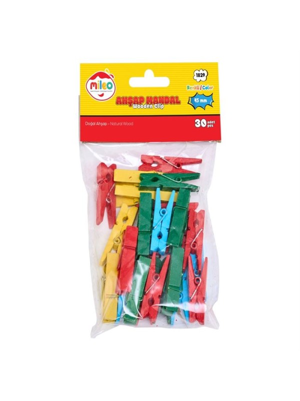 Ahşap Mandal Renkli Ahşap Mandal Renkli