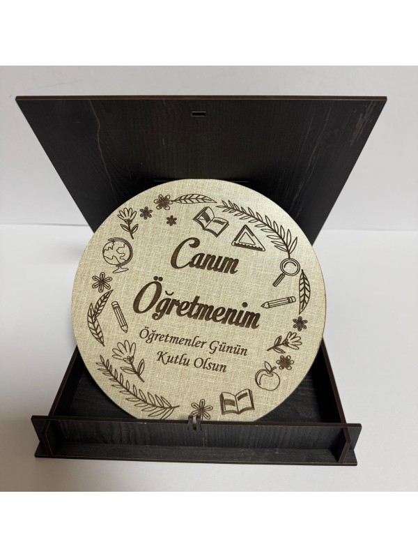 Öğretmenler Gününe Özel Ahşap Kutu Öğretmenler Gününe Özel Ahşap Kutu
