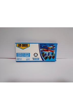 Akrilik  Boya 12 Renk  Tüp Akrilik  Boya 12 Renk  Tüp