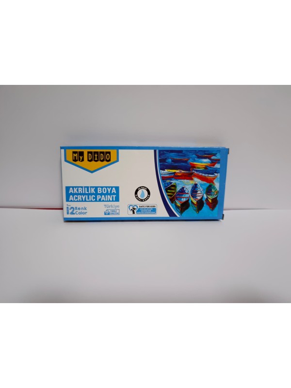Akrilik  Boya 12 Renk  Tüp Akrilik  Boya 12 Renk  Tüp