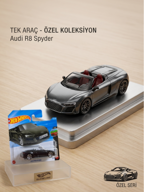 Hot Wheels Tekli Arabalar 2019 Audi R8 Spyder Metal Gövde ile Gerçekçi