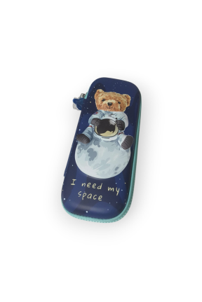 Kalemlik Kutusu Fermuarlı Kabartmalı Ayı Desenli Kalemlik Kutusu Fermuarlı Kabartmalı Ayı Desenli