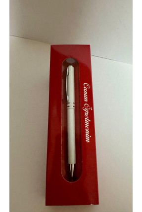 Tükenmez Kalem Canım Öğretmenim Beyaz Renk Tükenmez Kalem Canım Öğretmenim Beyaz Renk