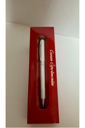 Tükenmez Kalem Canım Öğretmenim Beyaz Renk Tükenmez Kalem Canım Öğretmenim Beyaz Renk