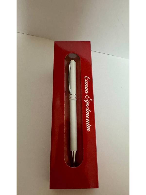 Tükenmez Kalem Canım Öğretmenim Beyaz Renk Tükenmez Kalem Canım Öğretmenim Beyaz Renk