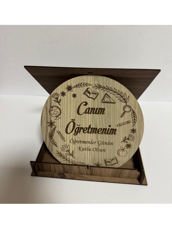 Öğretmenler Gününe  Ahşap Kutu