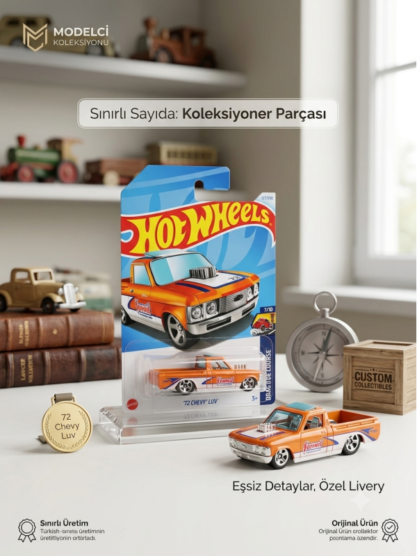 Hot Wheels Drag Racers Pıste De Course Serisi - Custom / Personnalıse '72 Chevy Luv Model Araba