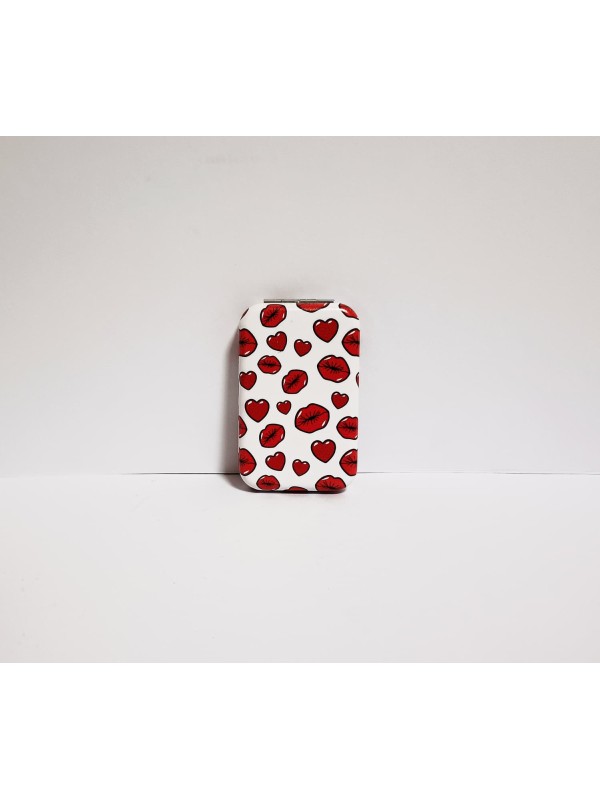 Cep Aynası Kırmızı Dudak Desenli