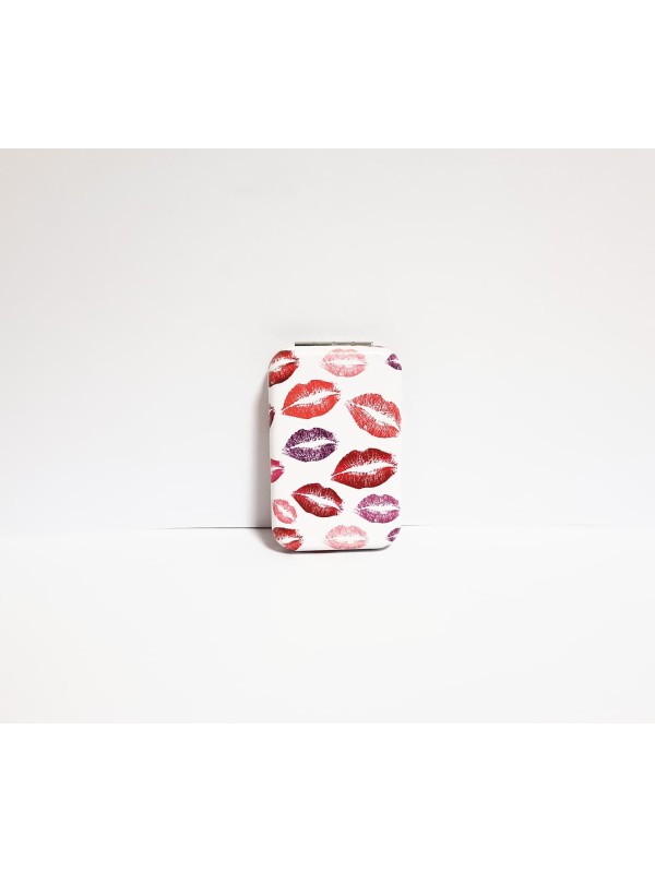 Cep Aynası Renkli Dudak Desenli