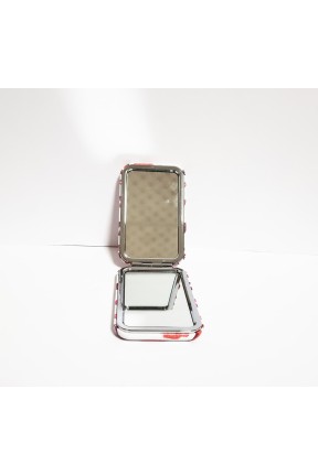 Cep Aynası Kırmızı Dudak Desenli Cep Aynası Kırmızı Dudak Desenli