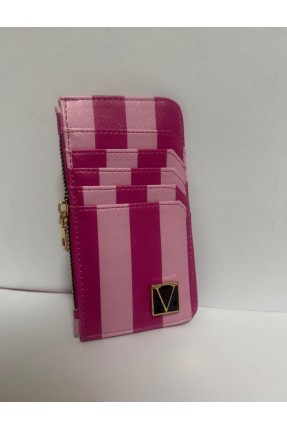 Kadın Fermuarlı Kartlık Fuşya Pembe