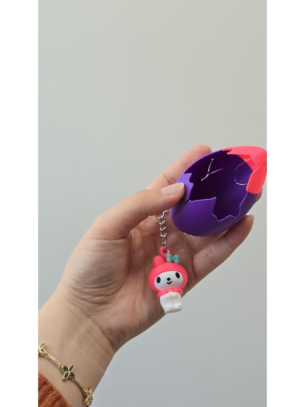 Kırılan Yumurta  3D  Anahtarlık 1 Adet Mavi