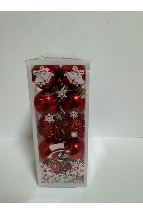 Yılbaşı Süsleri 20 Li Top Kutulu 4 cm Parlak Simli Karışık 4 Asorti Ağaç Süsleme Kırmızı Yılbaşı Süsleri 20 Li Top Kutulu 4 cm Parlak Simli Karışık 4 Asorti Ağaç Süsleme Kırmızı