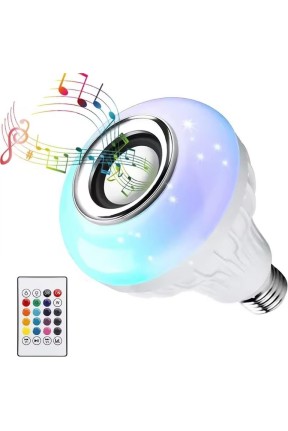 Kumandalı Bluetooth Hoparlör Ampul 500 Lümen Rgb Kumandalı Bluetooth Hoparlör Ampul 500 Lümen Rgb