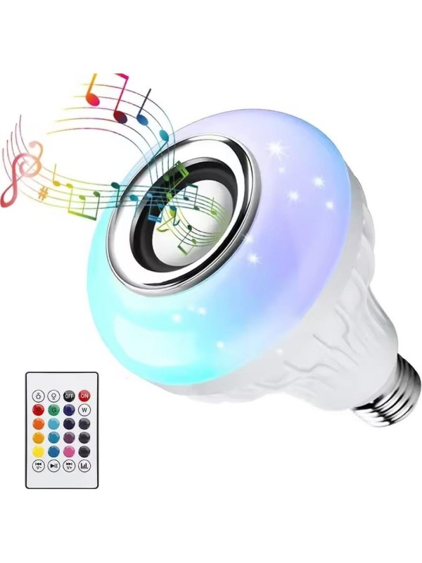 Kumandalı Bluetooth Hoparlör Ampul 500 Lümen Rgb Kumandalı Bluetooth Hoparlör Ampul 500 Lümen Rgb