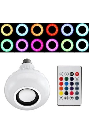 Kumandalı Bluetooth Hoparlör Ampul 500 Lümen Rgb Kumandalı Bluetooth Hoparlör Ampul 500 Lümen Rgb