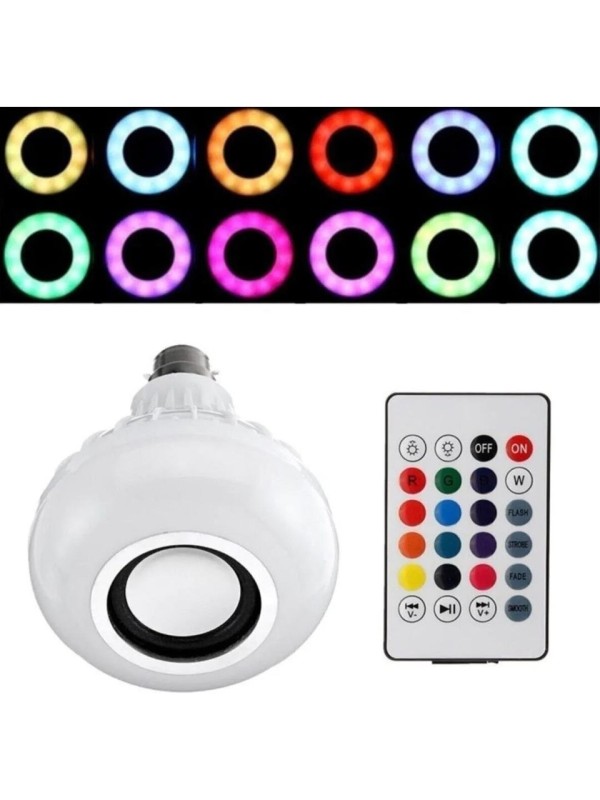 Kumandalı Bluetooth Hoparlör Ampul 500 Lümen Rgb Kumandalı Bluetooth Hoparlör Ampul 500 Lümen Rgb