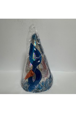 Yılbaşı Şapkası Seti Lüx Karton Metalik Renk