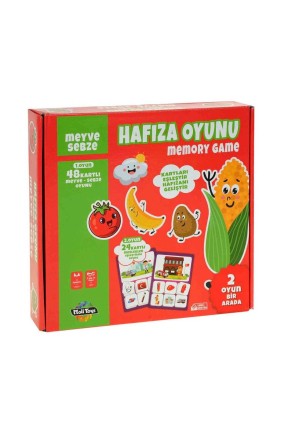 Kutulu Hafıza Oyunu Meyve Sebze 48 Parça
