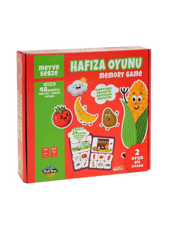 Kutulu Hafıza Oyunu Meyve Sebze 48 Parça