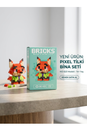 Mini Bricks Figür – Parçalı Yapı Oyuncağı – Tilki