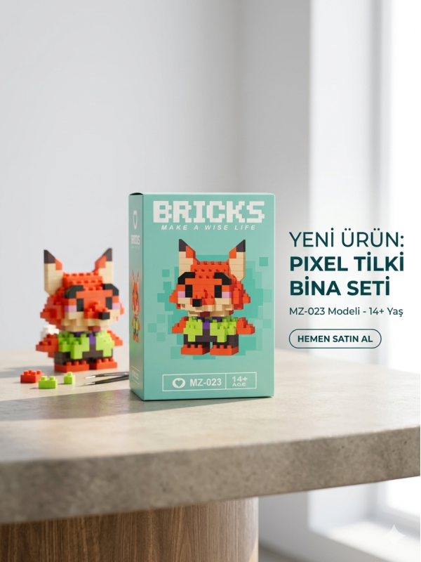 Mini Bricks Figür – Parçalı Yapı Oyuncağı – Tilki