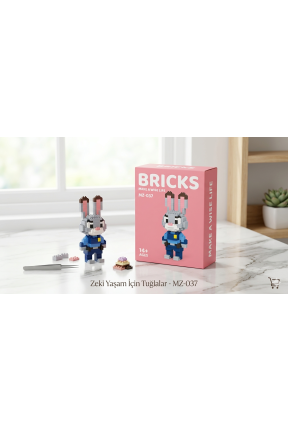 Mini Bricks Figür – Parçalı Yapı Oyuncağı – Tavşan