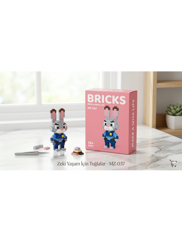Mini Bricks Figür – Parçalı Yapı Oyuncağı – Tavşan
