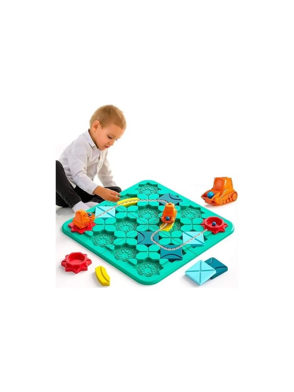 Kutulu Steam 4 Seviyeli Puzzle Labirent Araba Zeka Oyunu