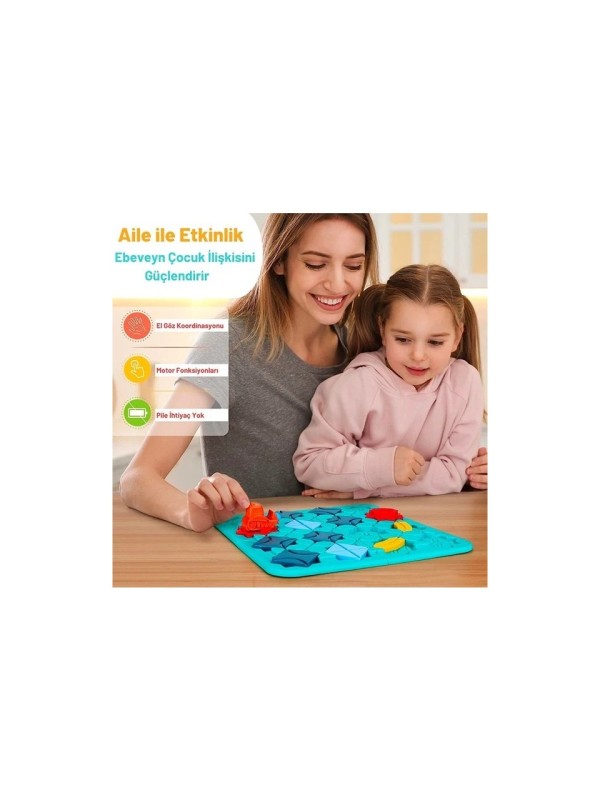 Kutulu Steam 4 Seviyeli Puzzle Labirent Araba Zeka Oyunu