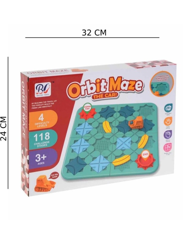 Kutulu Steam 4 Seviyeli Puzzle Labirent Araba Zeka Oyunu