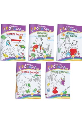 Masallı Boyama Kitabı (5 Kitap Takım)  Masallı Boyama Kitabı (5 Kitap Takım)