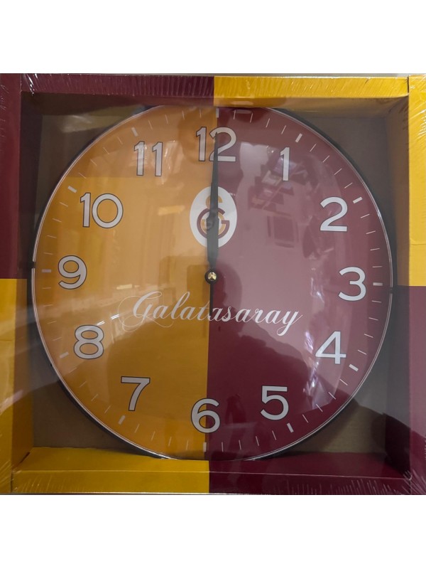 Duvar Saati GS Sarı Kırmızı Duvar Saati GS Sarı Kırmızı