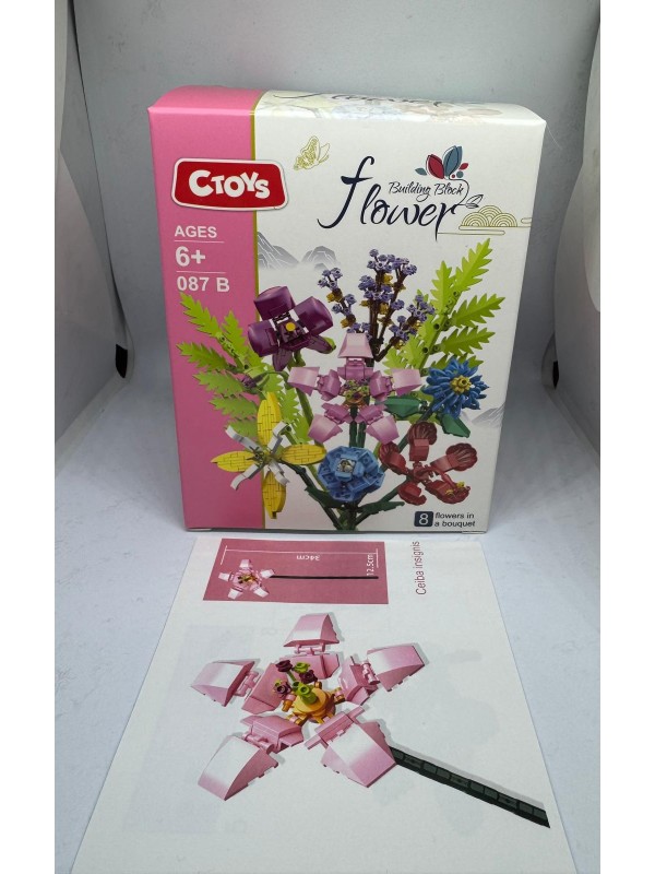 Mini Blok Flower Sarı Pembe(süpriz)