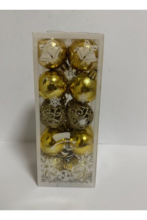 Yılbaşı Süsleri 20 Li Top Kutulu 4 cm Parlak Simli Karışık 4 Asorti Ağaç Süsleme Gold Yılbaşı Süsleri 20 Li Top Kutulu 4 cm Parlak Simli Karışık 4 Asorti Ağaç Süsleme Gold