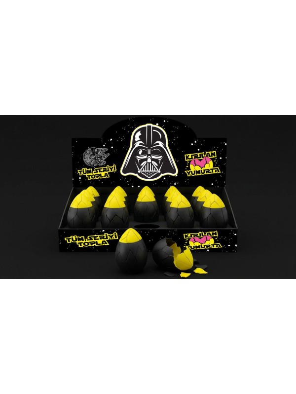 Kırılan Yumurta  3D  Anahtarlık 1 Adet Siyah Sarı