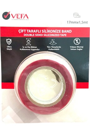 Vefa Çift Taraflı Silikonize Band 17 mm x 1.5 cm Kaliteli