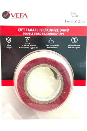 Vefa Çift Taraflı Silikonize Band 17 mm x 1.5 cm Kaliteli