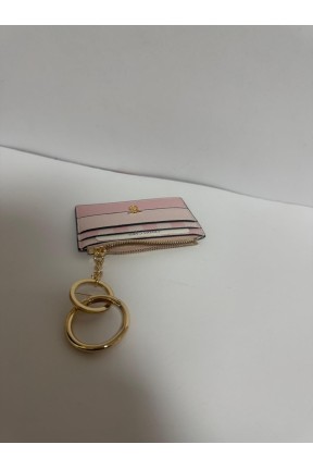 Kadın Fermuarlı Kartlık Pudra Yan Cüzdan