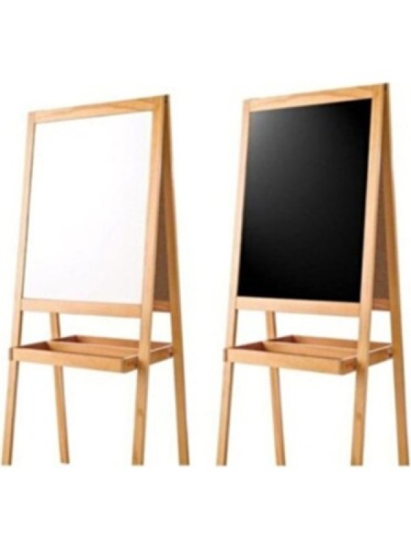 Yazı Tahtası- Çift Taraflı Ahşap Çerçeve Kara Tahta Manyetik Beyaz 40x50 Inter Yazı Tahtası- Çift Taraflı Ahşap Çerçeve Kara Tahta Manyetik Beyaz 40x50 Inter