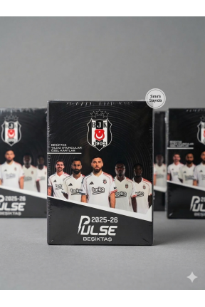 Pulse Futbolcu Kartları 2025/26 Paket 10 Kart Koleksiyon Kartları Siyah Beyaz