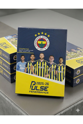Pulse Futbolcu Kartları 2025/26 Paket 10 Kart Koleksiyon Kartları Sarı Laçivert