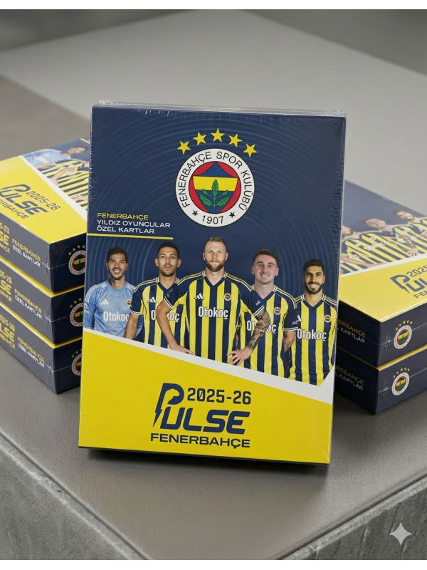 Pulse Futbolcu Kartları 2025/26 Paket 10 Kart Koleksiyon Kartları Sarı Laçivert