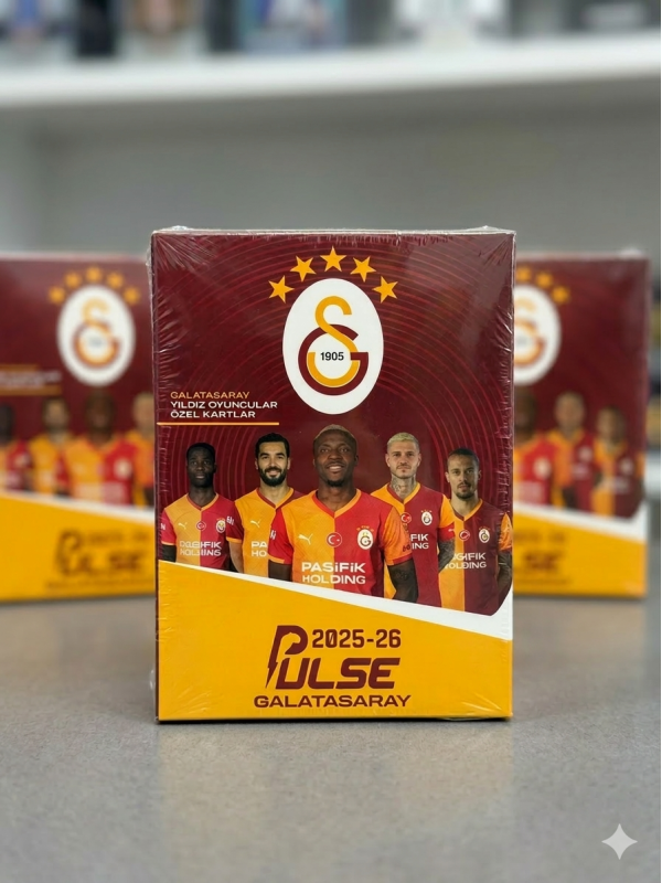 Pulse Futbolcu Kartları 2025/26 Paket 10 Kart Koleksiyon Kartları Sarı Kırmızı