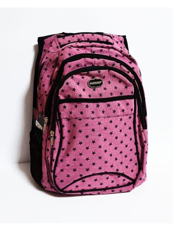 Okul Çantası Pembe Yıldız Desenli Okul Çantası Pembe Yıldız Desenli