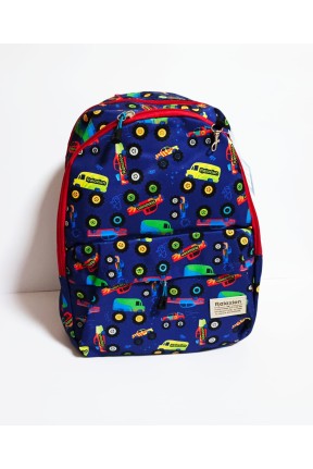 Okul Çantası Otobüs Desenli Okul Çantası Otobüs Desenli